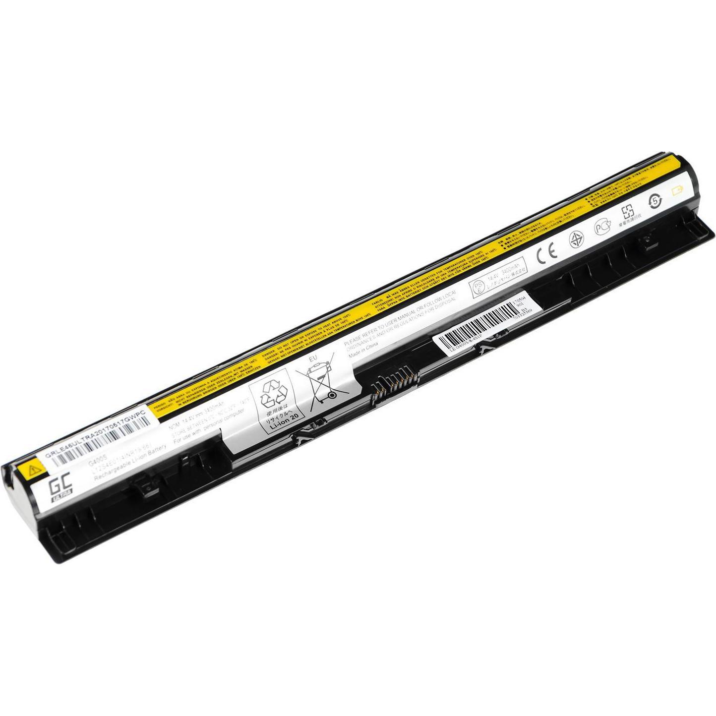 Lenovo GREENCELL Baterija for L12M4E01 G500s 14.4V 2200mAh (4 Zellen, 2200 mAh), Notebook Akku, Schw