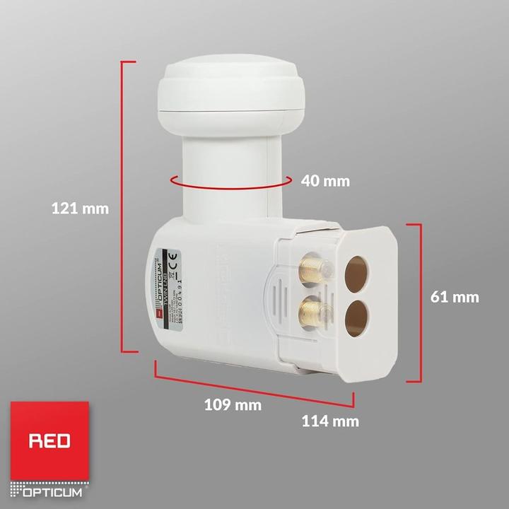Actual product image Opticum LTP-04H Twin (Twin LNB, 40mm)