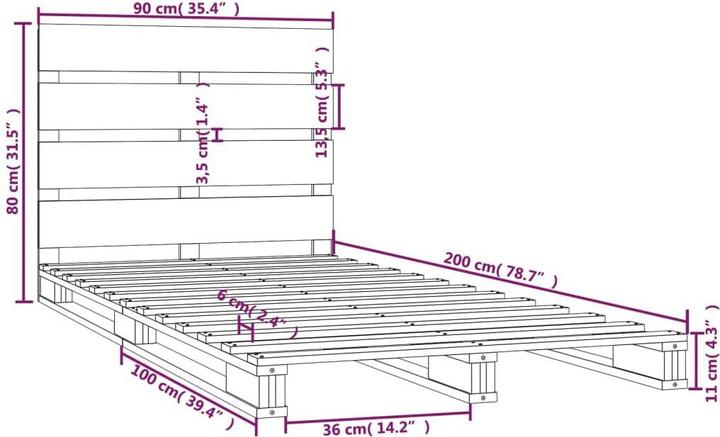 Image du produit vidaXL Bettrahmen (90 x 200 cm)