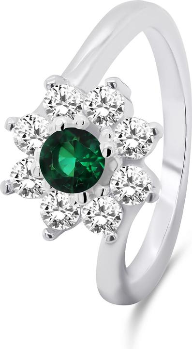 Actual product image Brilio Silver - Beautiful silver ring with zircons RI053WG - Circuit: 58 mm (58)