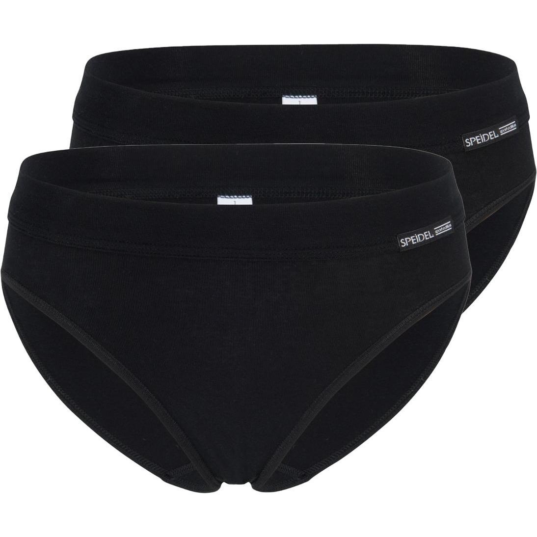 Speidel, Damen, Unterhosen, 2er Pack bio.cotton Sport Edition Jazz Pants, Schwarz, (38, 2er Pack)