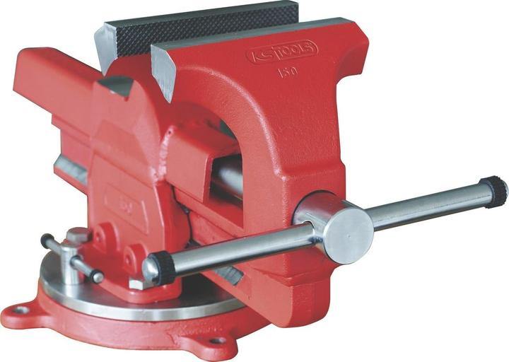 Immagine prodotto KS Tools Morsa parallela con tavola girevole, lunghezza ganascia 120 mm, con ganascia di serraggio tubolare (120 mm)