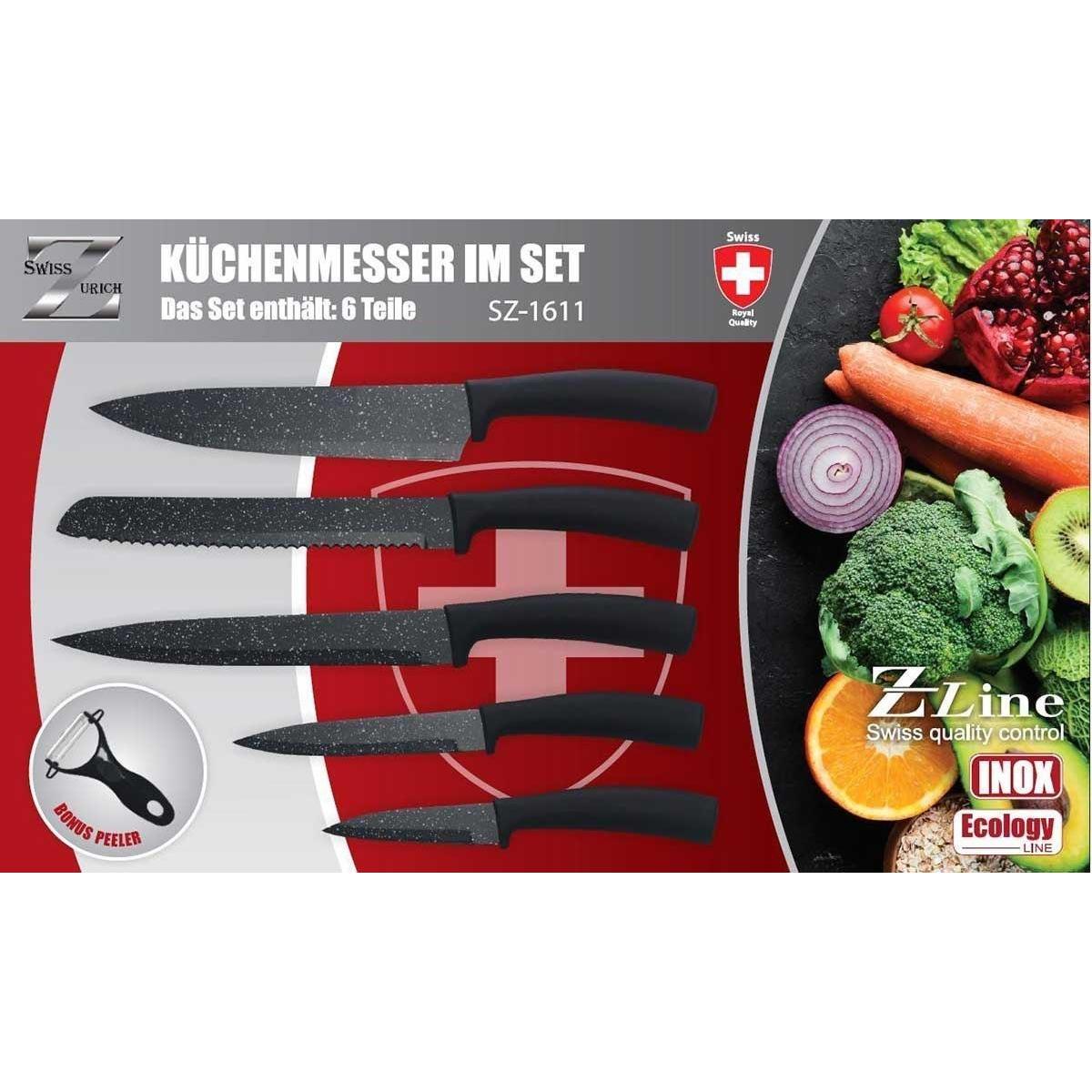 Thumbnail - Nenurodyta SWISS ZURICH 6-piece MARBLE knife set, Küchenmesser