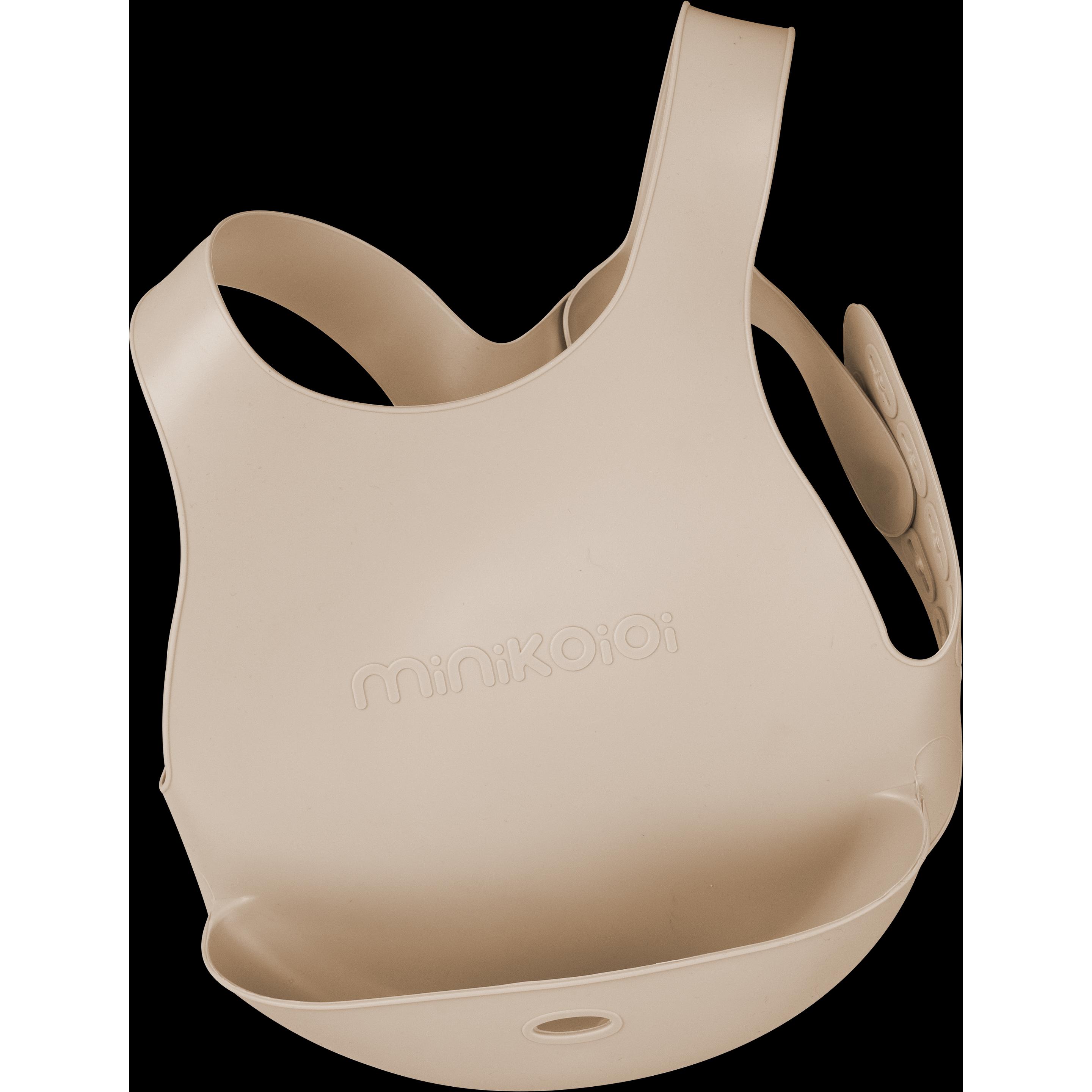Minikoioi, Lätzchen, silicone bib FLEXI, Bubble brownish yellow, 101020009 (6 Monate)