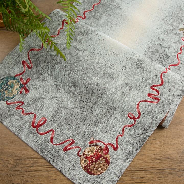 Actual product image Eurofirany Tapestry table runner with Christmas motif, 47 x 140 cm (140 x 47 cm)