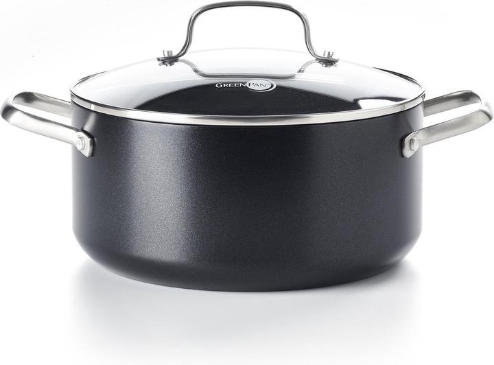 Produktbild Greenpan Copenhagen Kookpot met keramische antikleeflaag met deksel 24cm (Kochtopf, Stielkasserolle, Aluminium)