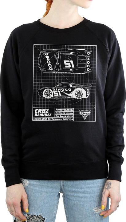 Actual product image Disney Womens/Ladies Cars Cruz Ramirez Blueprint Sweatshirt (S)