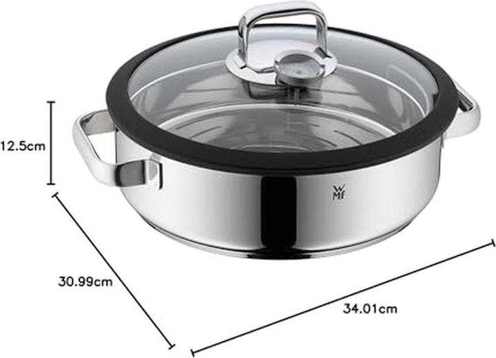 Immagine prodotto WMF Kochtopf Dampfgarer rund 28cm Glasdeckel Silikonrand Vitalis Edelstahl
