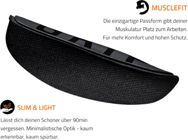 Actual product image Panthergrip Football shin guards with pull-on aid black size L (L)