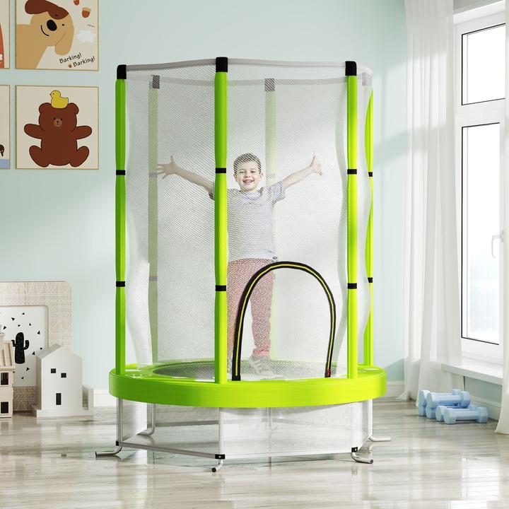 Produktbild Aiyaplay Kinder Trampolin Stahl, Kunststoff Grün (140 cm)