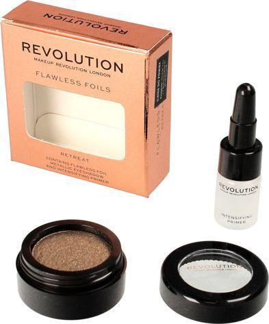 Actual product image Makeup Revolution Flawless Foils Metallic Eye Shadow + Retreat Base