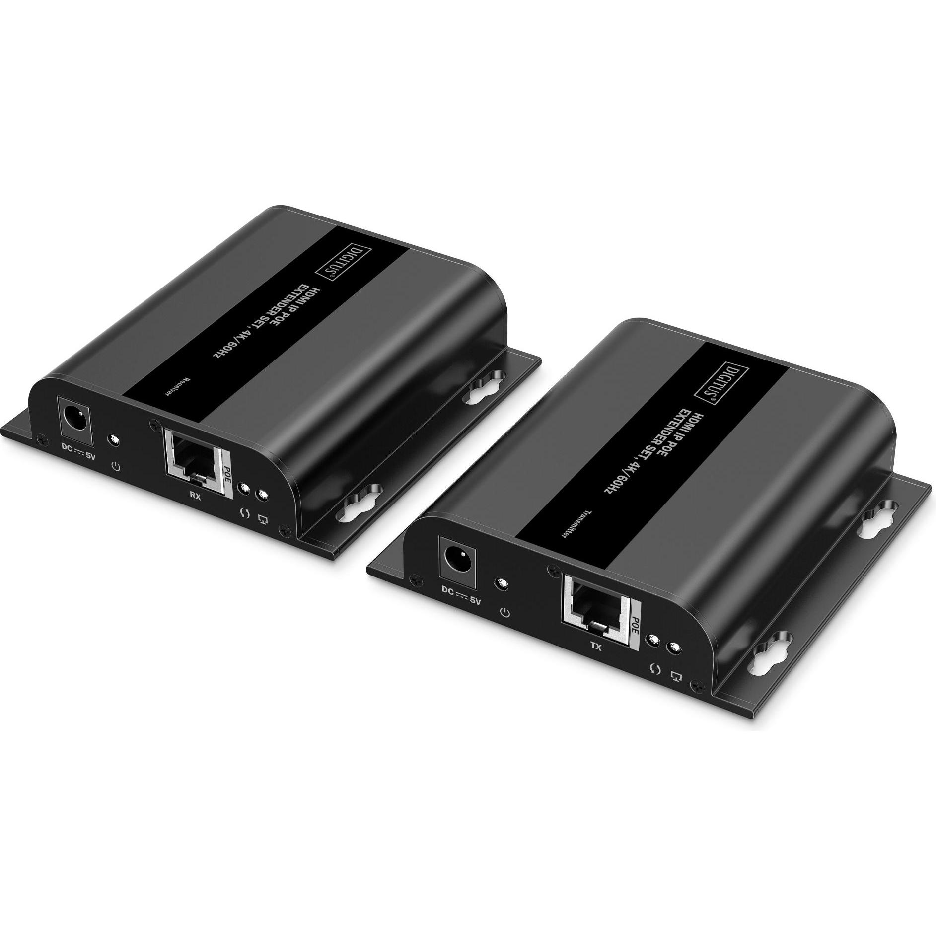 Digitus Set Di Estensione Hdmi Ip Poe, 4K/60Hz, Convertitore Video