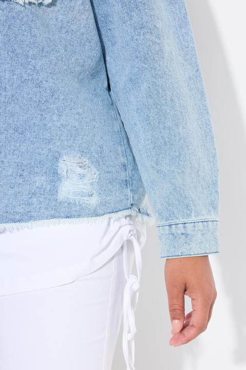 Produktbild Angel of Style Jeansjacke, oversized, destroyed, Rückendruck (50)
