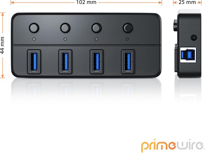 Actual product image Primewire 4 Port USB 3.0 Hub (4 ports)