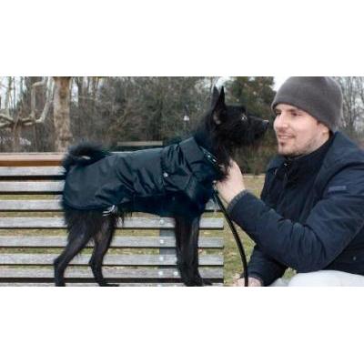 Croci Spa Montreal raincoat for dogs black 35cm (35, Hundemantel), Hundebekleidung