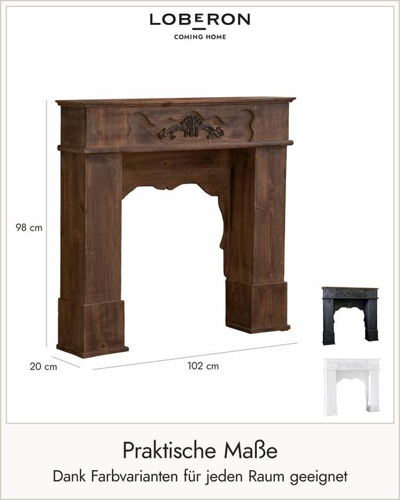 Actual product image Loberon Margaux fireplace console (102 x 21 x 97 cm)