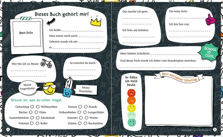 Produktbild Die Spiegelburg Freundebuch - Meine Schulfreunde (Deutsch, 2025)