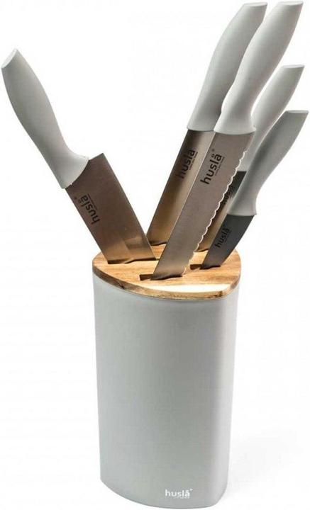 Actual product image Husa 5 KITCHEN KNIFE SET IN HUSLA 73964 BLOCK