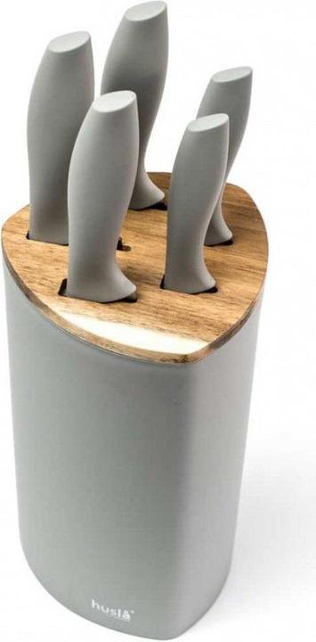 Actual product image Husa 5 KITCHEN KNIFE SET IN HUSLA 73964 BLOCK