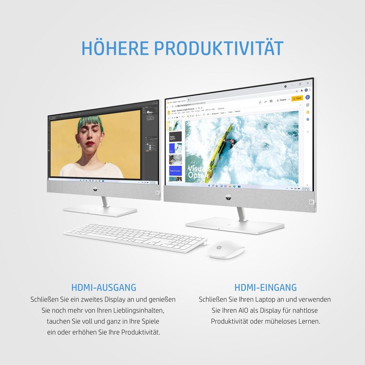 Actual product image HP Pavilion 27-ca0401ng (AMD Ryzen 7 5700U, 16 GB, 1000 GB)