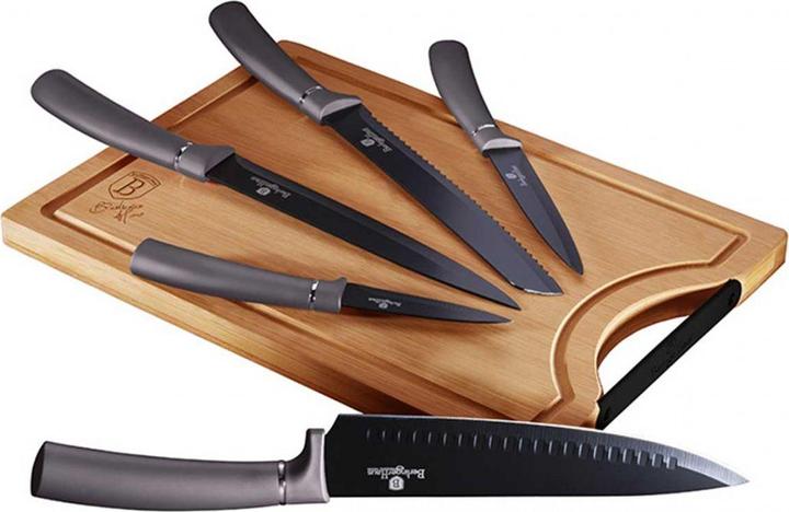 Immagine prodotto BerlingerHaus Set di 5 coltelli con tagliere in bambù (20 cm)