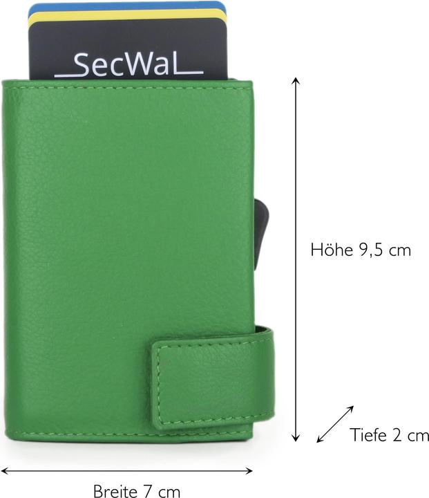 Immagine prodotto SecWal 1 Kreditkartenetui Geldbörse RFID Leder 9 cm