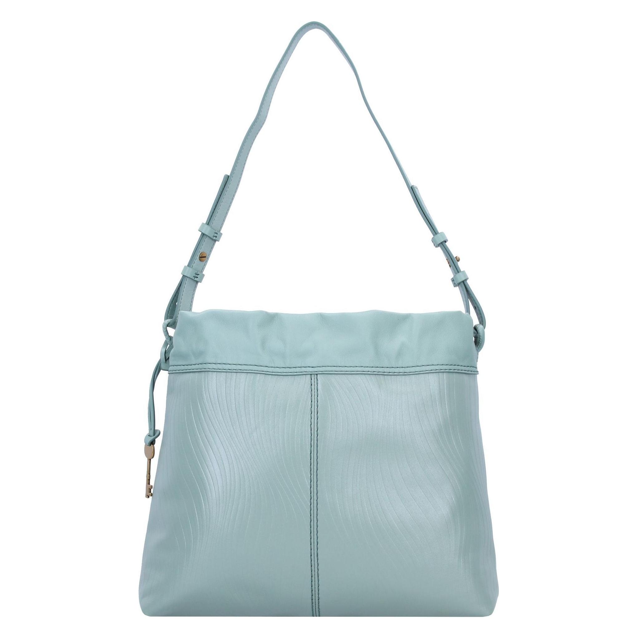 Fossil, Damen, Tasche, Gigi Beuteltasche Leder 31 Cm, Türkis, (9 l)