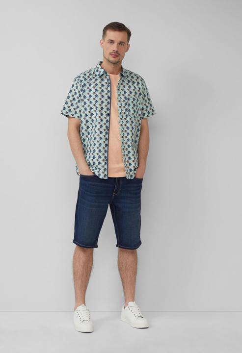 Immagine prodotto S.Oliver Hemd Regular Fit: Gemustertes Kurzarmhemd aus Baumwollstretch (XL)