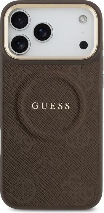 Produktbild Guess PU Leather Peony Pattern Case für Apple iPhone 17 Pro Max - brown (Apple iPhone 17 Pro Max)
