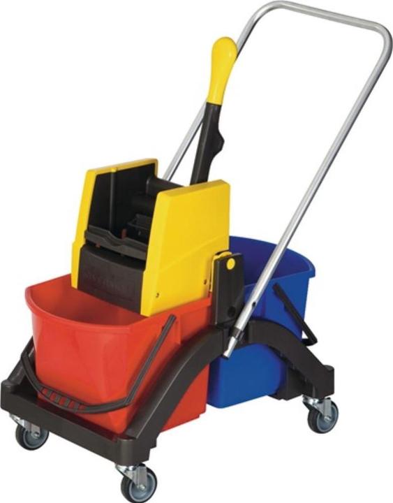 Vermop Reinigungswagenset Eimer 2x17l Presse/Stiel/Halter/5 Mopps Kunststoff (1 Stk.)