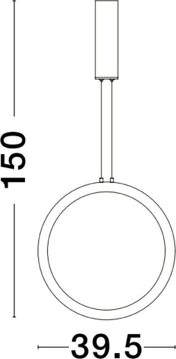 Image du produit Nova Luce CHANGE LED Suspension laiton 26W blanc chaud 150x39,5cm dimmable 9070166