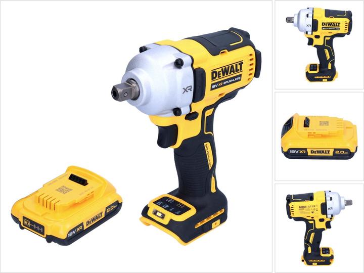 Produktbild DeWalt DCF 892 N Akku Schlagschrauber 18 V 812 Nm 1/2" Brushless + 1x Akku 2,0 Ah - ohne Ladegerät (Akkubetrieb)