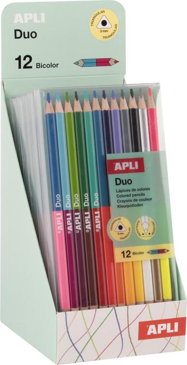 Apli DISPLAY 6 Boxen mit 12 Zweifarbigen Farbstiften (12x)