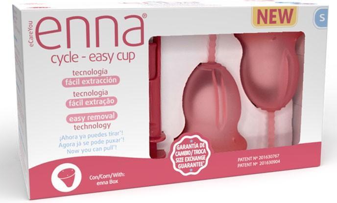 Actual product image Enna Cycle EASY Size S Menstrual Cup Kit with Applicator, Sterilizer, and Transport Box (S)