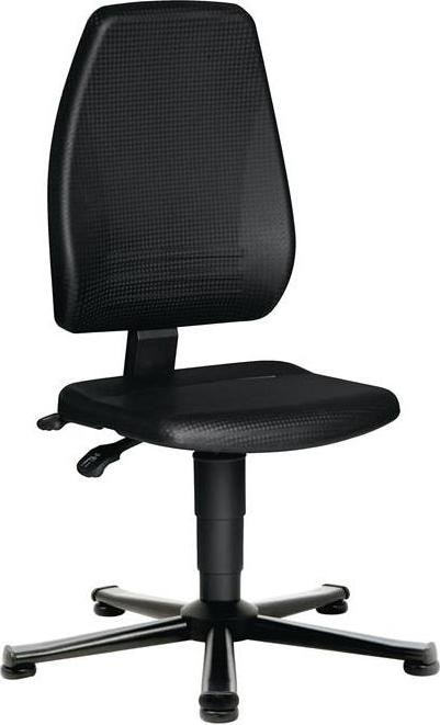Tecwerk Arbeitsdrehstuhl Bodengleiter Integralschaum schwarz 440-620 mm