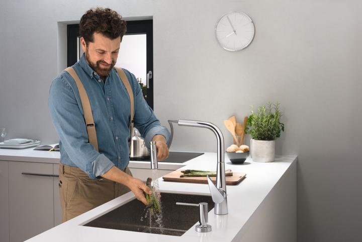 Image du produit hansgrohe Distributeur de liquide vaisselle/lotion A51, version encastrable, noir mat