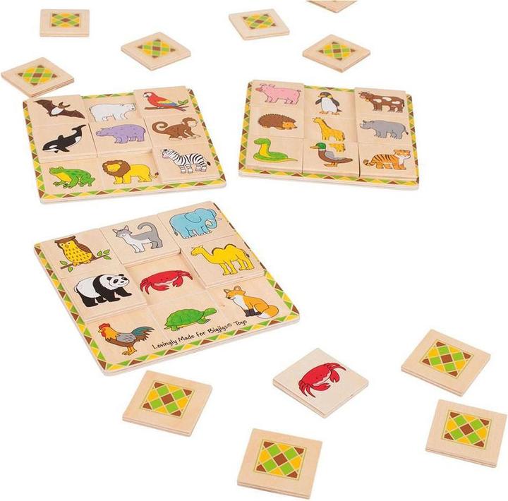 Actual product image Bigjigs Wooden animals lotto