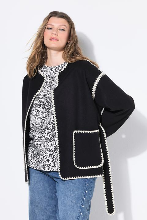 Image du produit Studio Untold Veste oversize en lainage, liseré brodé (54)