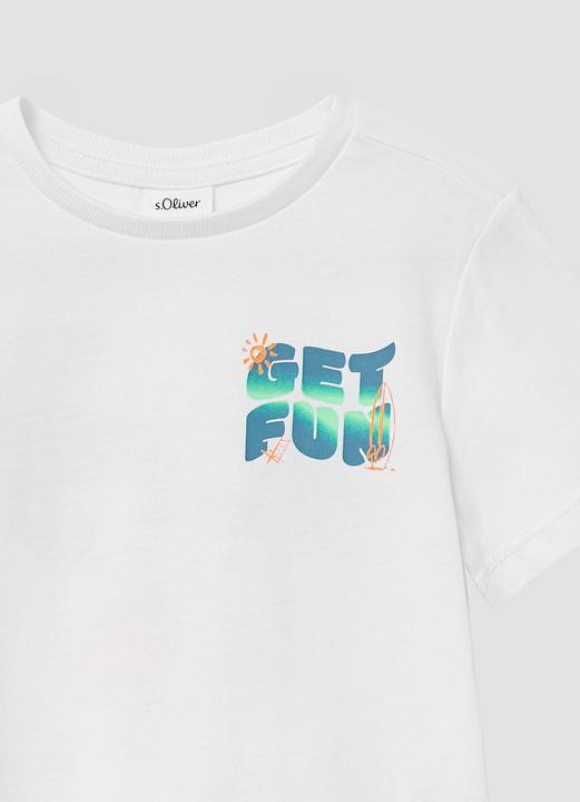 Produktbild S.Oliver T-Shirt Baumwoll-T-Shirt mit Front- und Rückenprint (104, 110)