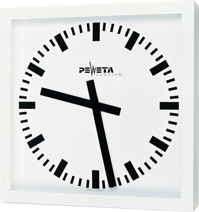 Peweta Grossraum-Wanduhr 50x50 cm, Batteriebetrieb (50 cm)