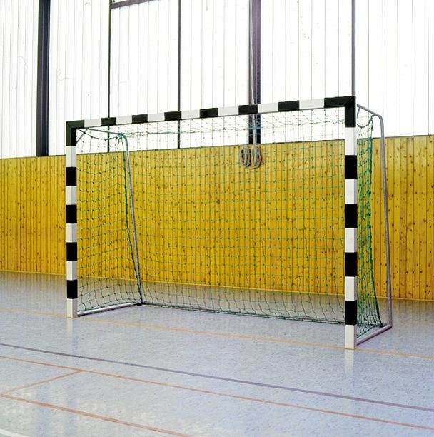 Actual product image Sport-Thieme Indoor handball goal 3x2 m, standing in ground sockets with folding net hoops