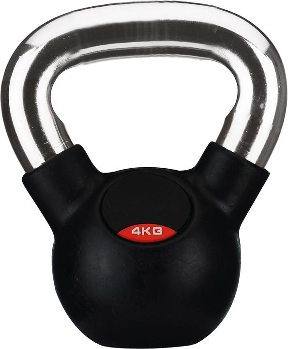 Produktbild Sport-Thieme Kettlebell gummiert mit glattem Chrom-Griff (1 x 6 kg)