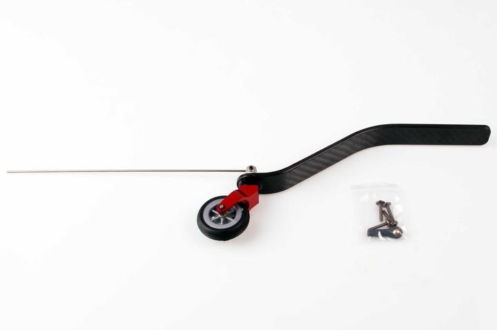 Actual product image Kuza Rear landing gear 150-220cc Carbon V2 with approx. 41mm wheel steerable