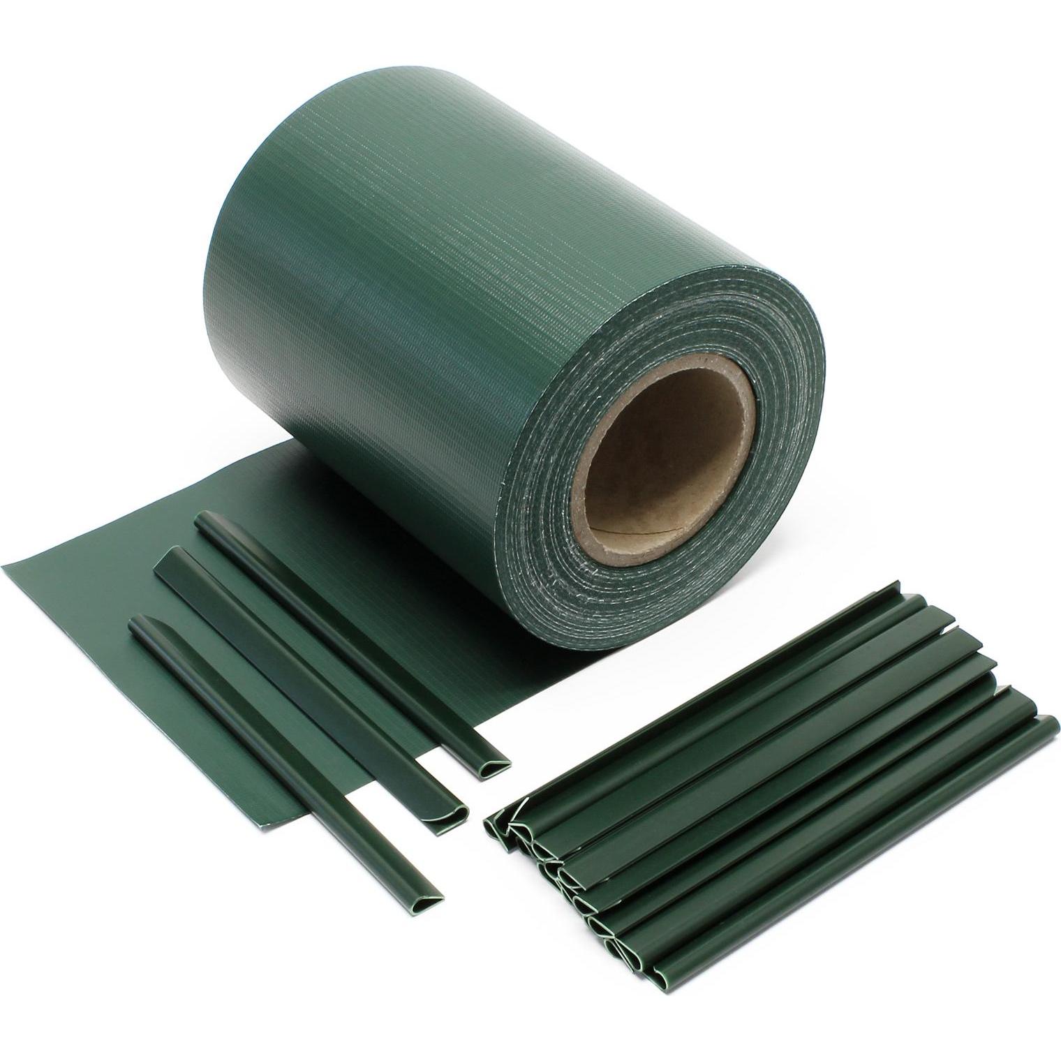 Thumbnail - Wiltec, Sichtschutz, Sichtschutz Streifen 35mx19cm PVC 450g/m² 20 Clips Zaunfolie Zaunschutz (3500 cm)