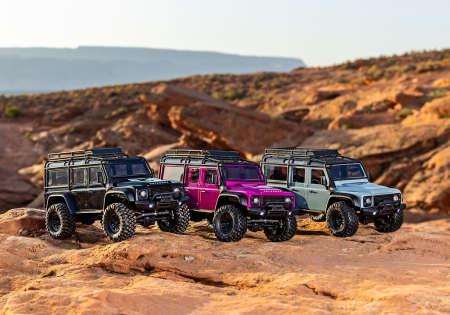 Actual product image Traxxas TRX-4M Land Rover Defender 4x4 pink 1/18 Crawler RTR Brushed, mit Akku und USB Ladegerät (RTR Ready-to-Run)