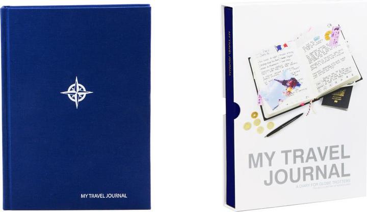 Image du produit Suck UK MyTravel Journal (À rayures, Blanc, Couverture rigide)