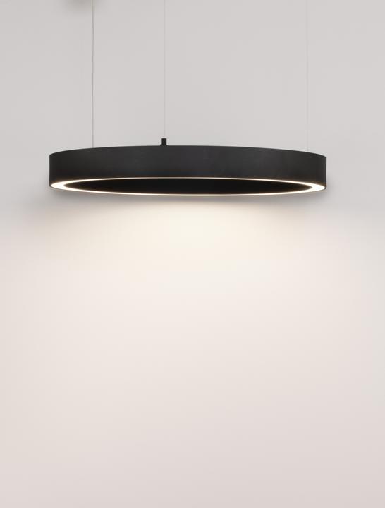 Productafbeelding Nova Luce STING LED hanglamp zwart 40W warm wit 200x60cm dimbaar 9558601 (2153 lm)