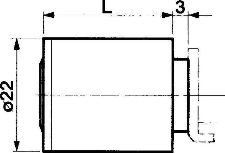 Actual product image Kaba Surface-mounted cylinder 8, type 1008 C (Cylinder key)