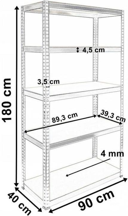 Immagine prodotto Topeshop REGAŁ G9040 Scaffale per attrezzi da giardino a pannelli indipendenti in MDF