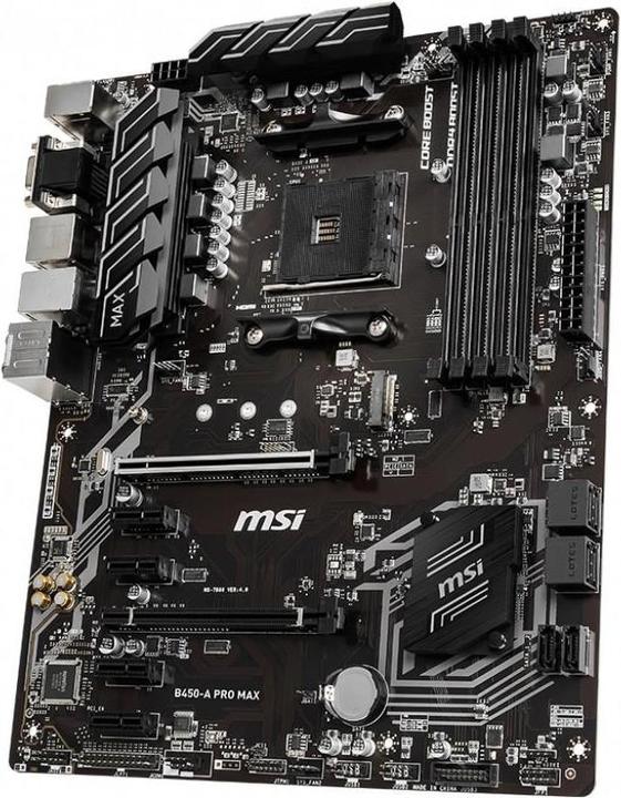 Produktbild MSI B450-A PRO MAX AM4 DDR4 HDMI (AM4, AMD B450, mATX)